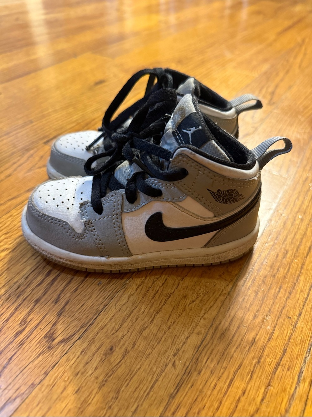 Nike Kids Black, Gray & White High-Top Sneakers
